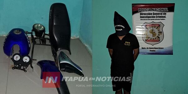 CAPTURAN A INDIVIDUO QUE VENDÍA PIEZAS DE MOTOCICLETA ROBADA EN REDES SOCIALES - Itapúa Noticias