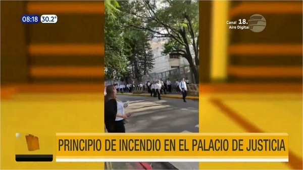 Evacúan el Palacio de Justicia por presunto principio de incendio - Noticias Paraguay