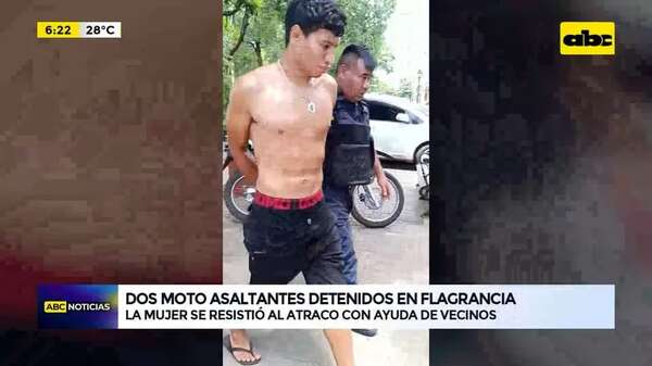 Video: Dos motoasaltantes detenidos en flagrancia - ABC Noticias - ABC Color