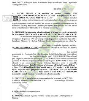 Imputada en causa Pavo Real cumple pena mínima y accede a domiciliaria 