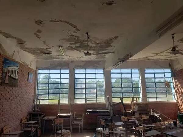 Denuncian que escuela Santa Rosa de Ypacaraí está en pésimas condiciones - Nacionales - ABC Color