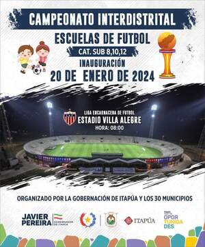 Itapúa se prepara para el emocionante Campeonato Interdistrital de Escuelas de Fútbol 2024