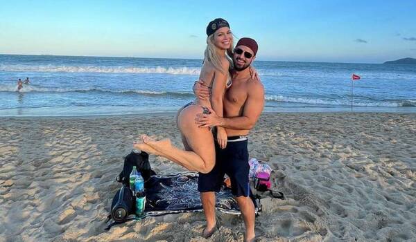 ¡Cuerazo en la playa! Novio le presume a Egny Eckert