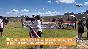 Denunciarán a empresario que construyó un muro en la orilla del Río Paraguay - Noticias Paraguay