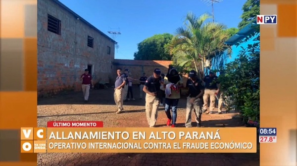 Allanamiento en busca de ciberestafadores en Alto Paraná - Noticias Paraguay