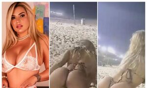 Cuerona encendió rapailandia con baile hot en plena playa