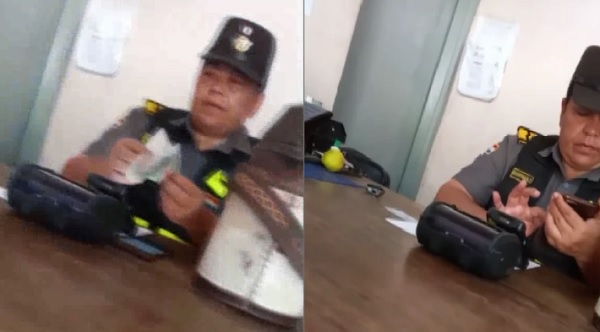 Graban a una agente de la Caminera recibiendo coima - Noticiero Paraguay