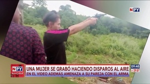 Graban a mujer haciendo disparos al aire en Itapúa - Noticias Paraguay