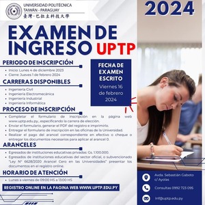Universidad UPTP: Abierto el periodo de inscripción para carreras de ingeniería - .::Agencia IP::.