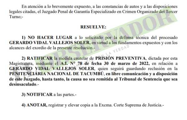 Descartan enfermedad grave de acusado en causa Mercat y se ratifica su prisión