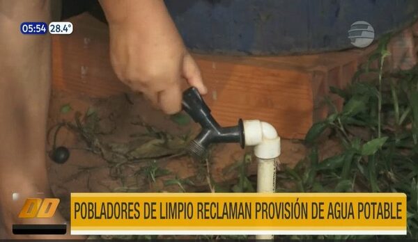 Pobladores de Limpio reclaman provisión de agua potable | Telefuturo