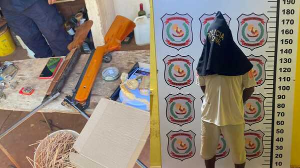 Tras allanamiento de una vivienda, comitiva fiscal policial incauta drogas, armas y detiene a dueño de casa - Oasis FM 94.3
