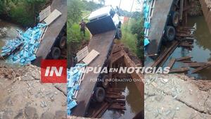 - CAMIÓN QUE CAYÓ TRAS EL COLAPSO  DEL PUENTE QUE AL  GRAN HOSPITAL DEL SUR - Itapúa Noticias