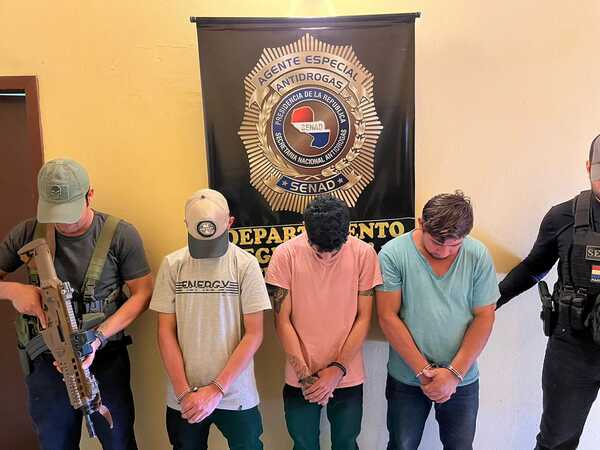 Detuvieron a tres personas en Filadelfia tras exitoso operativo por parte de la SENAD