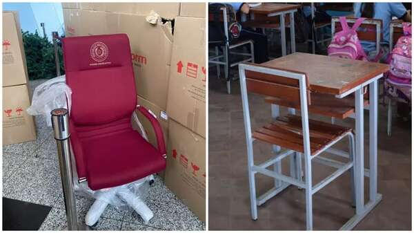 Ministro del MEC: “No sé si es una contradicción” comprar “sillones de oro” antes que pupitres - Política - ABC Color
