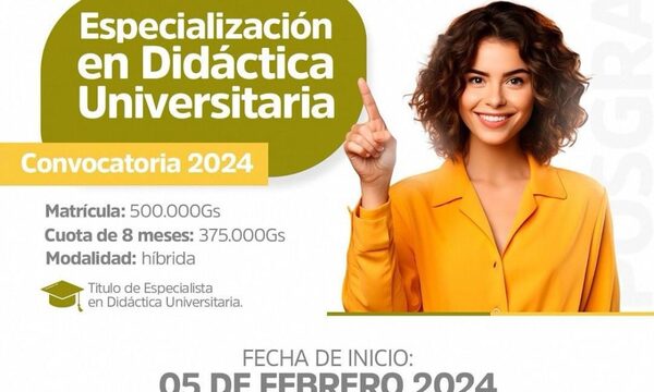 Lanzan convocatoria para posgrado de Didáctica Universitaria en la UNE