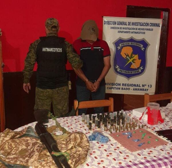 Karapaí: Cae supuesto microtraficante durante allanamiento simultáneo en dos viviendas