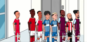 Julio Enciso, protagonista en una caricatura de la Premier