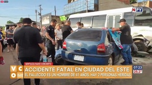 Adelantamiento indebido provoca fatal accidente en Ciudad del Este - Noticias Paraguay