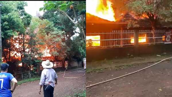 Devastador fuego arrasa con vivienda y despensa en Nueva Alborada