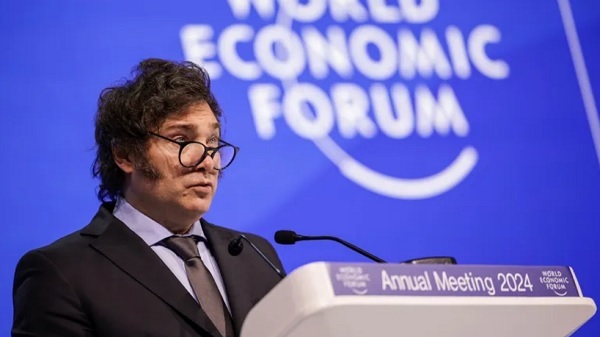 Vocero ensalza «clase magistral» de Milei en Davos pese a controversia