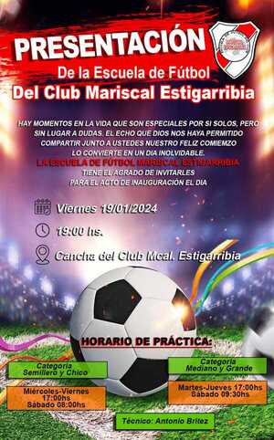 Inaugurarán la Escuela de Fútbol del Club Mariscal Estigarribia - Radio Imperio 106.7 FM
