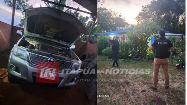 INCAUTAN CAMIONETA QUE HABRÍA SIDO UTILIZADA PARA ASALTAR A EXTRANJEROS EN CARLOS A. LÓPEZ - Itapúa Noticias