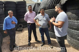 Municipalidad de Pedro Juan Caballero interviene en locales de acopio de neumáticos para prevenir Dengue, Zika y Chikungunya - El Nordestino