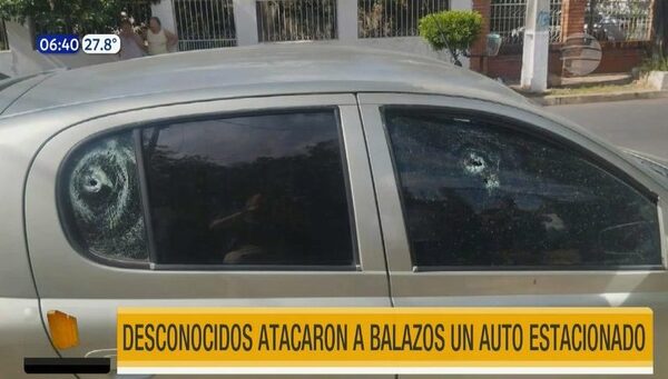 Desconocidos atacaron a balazos un auto estacionado en Asunción | Telefuturo