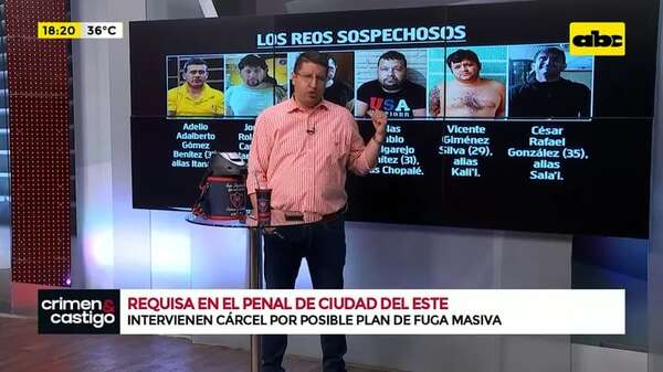 Requisa en el penal de Cde: frustran posible fuga de ‘’piratas del asfalto’' - Crimen y castigo - ABC Color