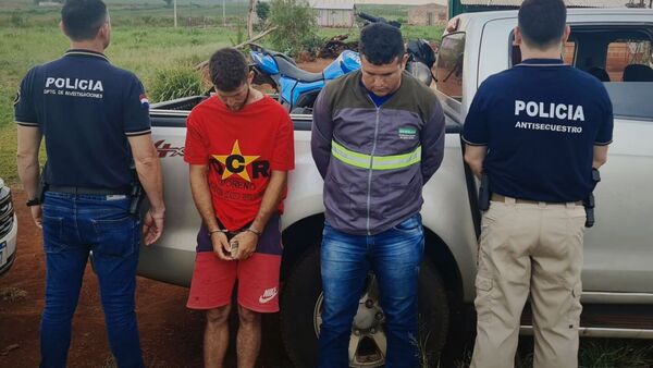 Detienen a dos supuestos miembros de banda de asaltantes en Minga Guazú