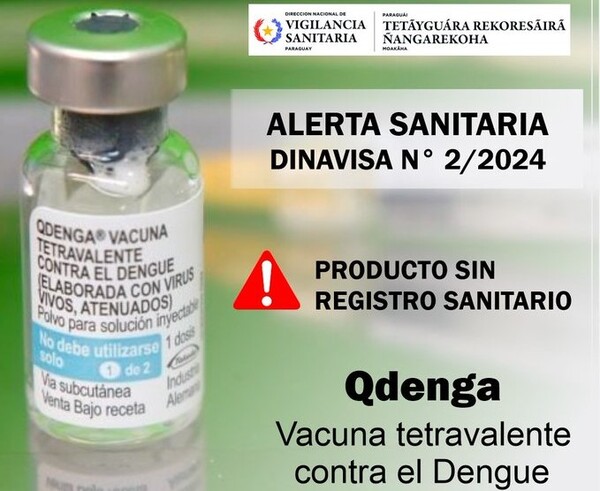 Vigilancia Sanitaria alerta sobre vacuna contra el dengue no aprobada en Paraguay - La Tribuna
