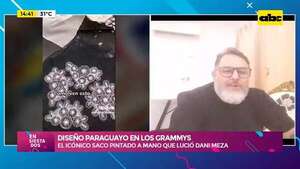Diseño paraguayo en los Grammys: hizo el saco pintado a mano de Dani Meza - Ensiestados - ABC Color
