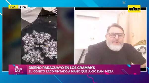 Diseño paraguayo en los Grammys: hizo el saco pintado a mano de Dani Meza - Ensiestados - ABC Color