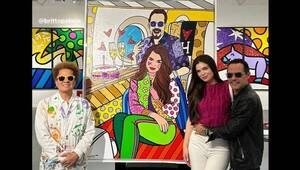 Famoso artista retrató a Nadia y Marc por su aniversario de boda