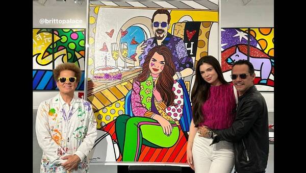 Famoso artista retrató a Nadia y Marc por su aniversario de boda
