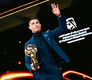 Cristiano Ronaldo se llevó tres premios en los Globe Soccer Awards