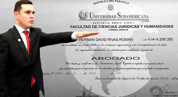 Rivas juró como abogado ante la ministra Gladys Bareiro, según el acta de la Corte