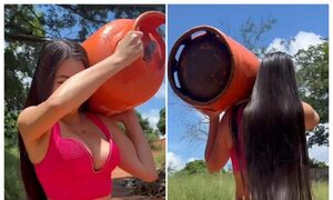 (VIDEO)Laurys Diva se quedó sin gas y fue a buscarlo a pie