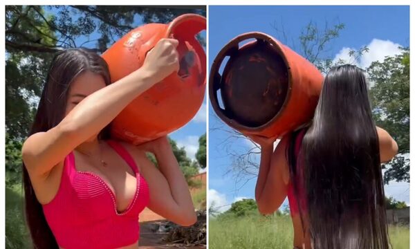 (VIDEO)Laurys Diva se quedó sin gas y fue a buscarlo a pie