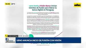 Video: Ueno bank anuncia inicio de fusión con Visión Banco  - ABC TV - ABC Color