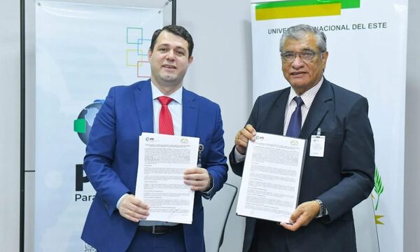 UNE acuerda cooperación científica, técnica y académica con PTI Paraguay