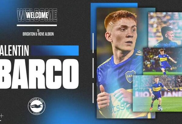 El Brighton de Inglaterra ficha al joven futbolista argentino Valentín Barco