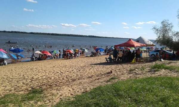 Veraneantes optan por playa de Corateí para aplacar altas temperaturas - Nacionales - ABC Color
