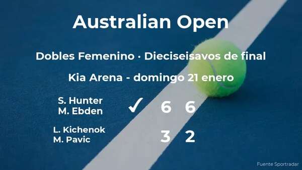 Hunter y Ebden consiguen la plaza de los octavos de final a costa de Kichenok y Pavic - Tenis - ABC Color