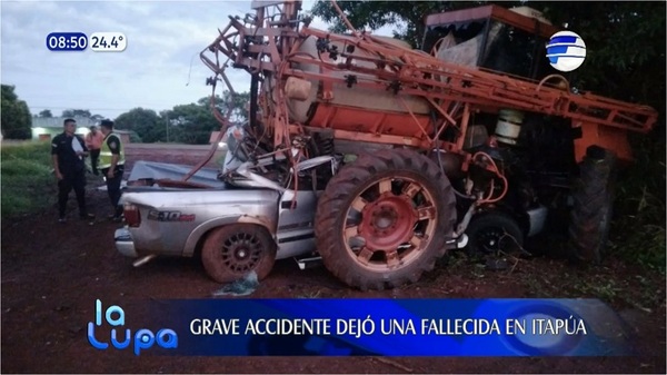 Hombre muere tras embestir un tractor en Itapúa - Noticias Paraguay