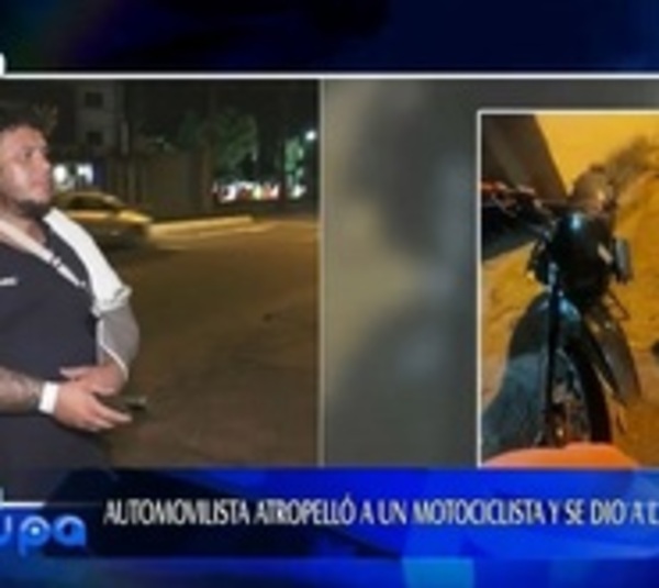 Automovilista atropelló a un motociclista y huyó sin auxiliarlo - Paraguay.com