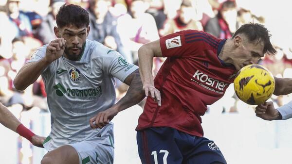 Osasuna derrota al Getafe de Omar Alderete