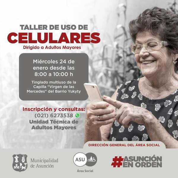 Invitan a taller de uso de celulares para adultos mayores en Asunción - .::Agencia IP::.