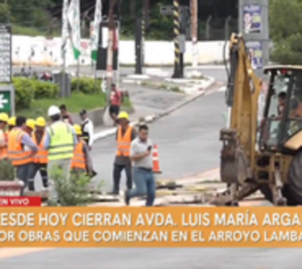 Obras en puente cierran el tránsito sobre la avenida Argaña - Paraguay.com